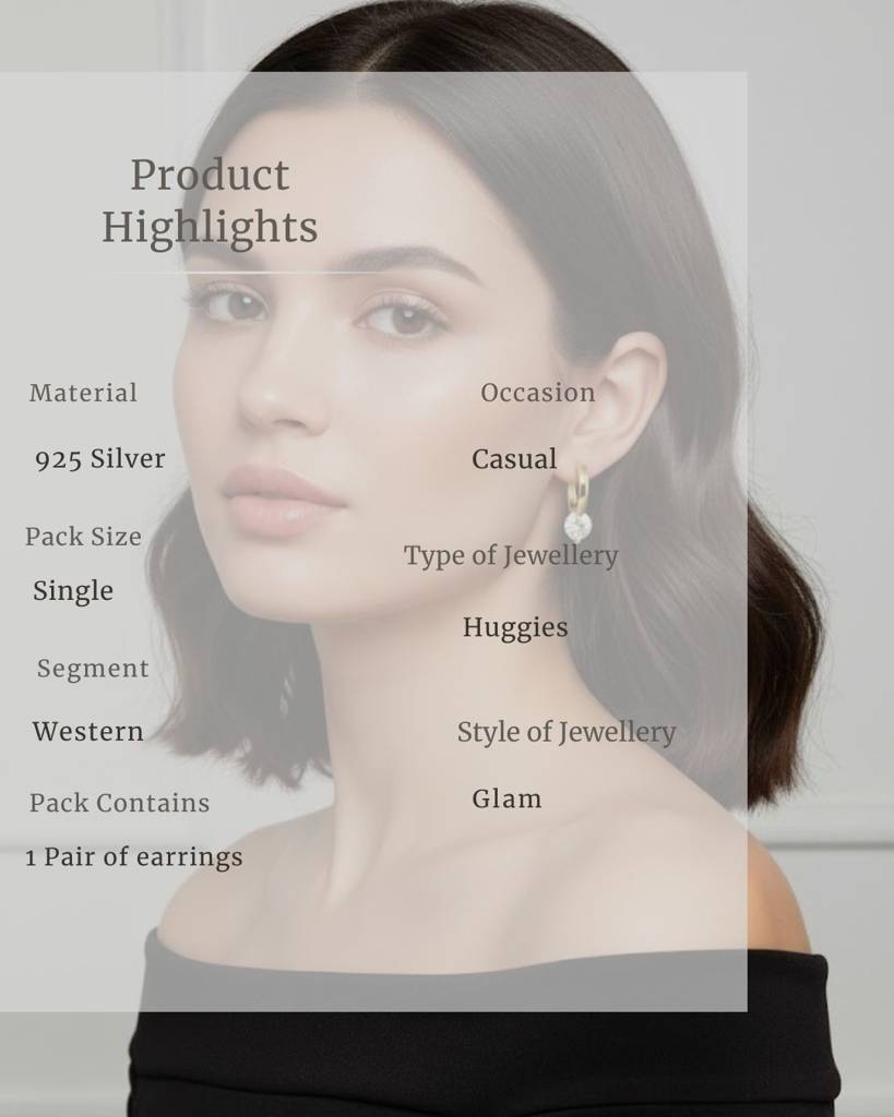 Golden Halo Pendant Huggies : siiriiii