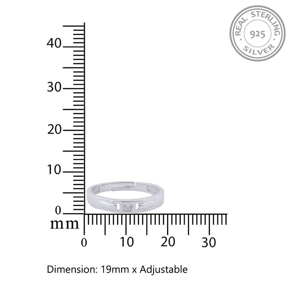 Silver Minimal Women Wedding Band : ZLCPLR-1008-WW