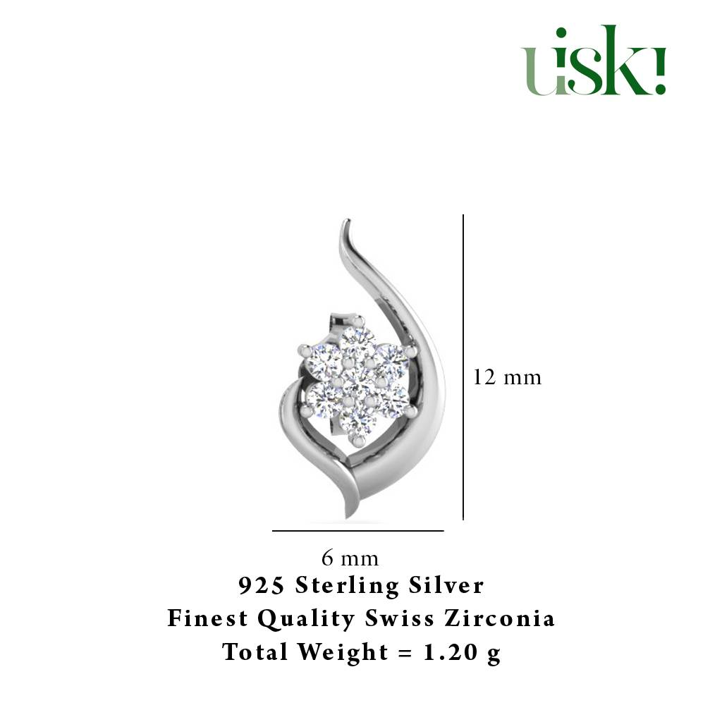 Iski Uski 925 Sterling Silver Swizzle Drop Earrings
