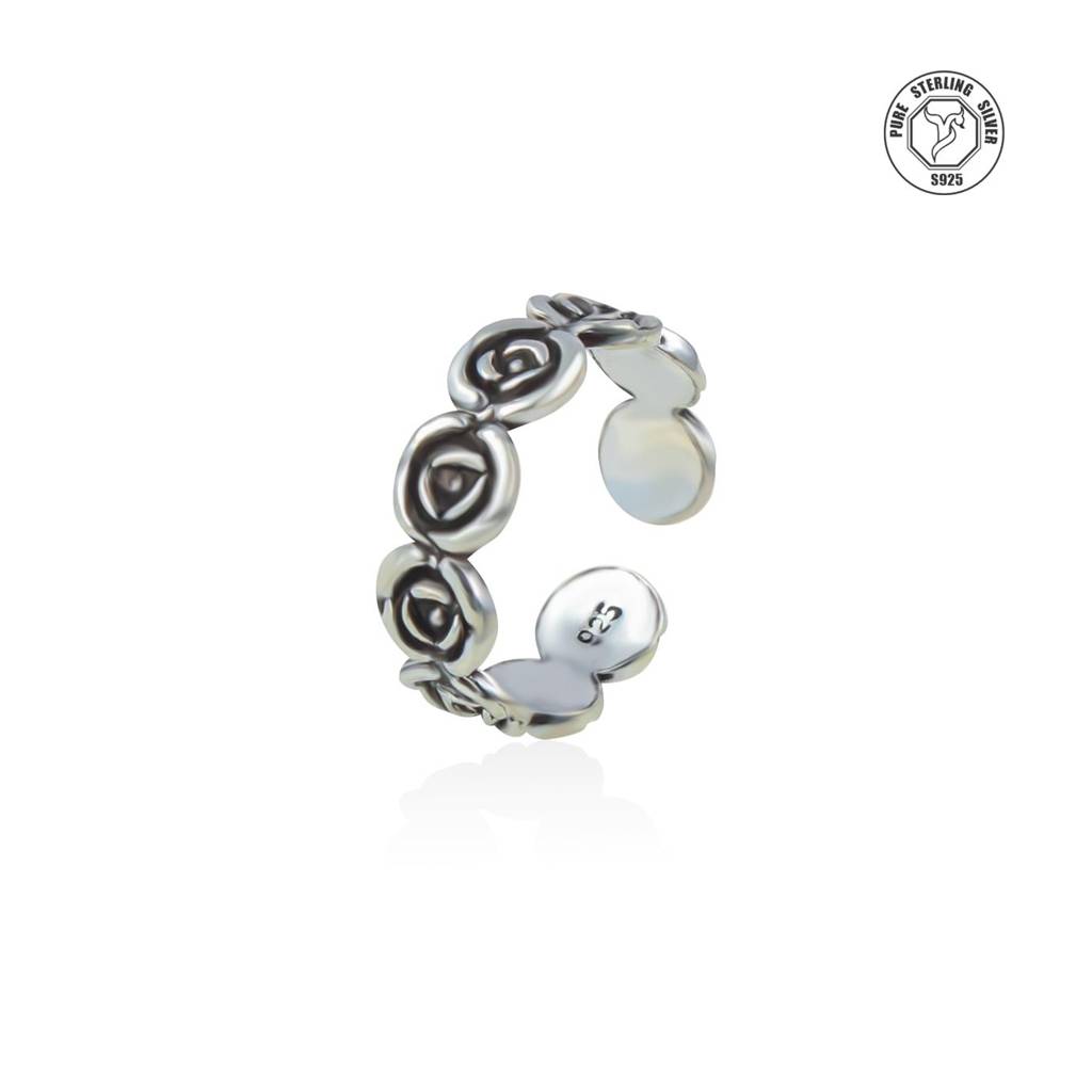 Rosewhirl Sterling Toe Ring : TRTOBJX0029