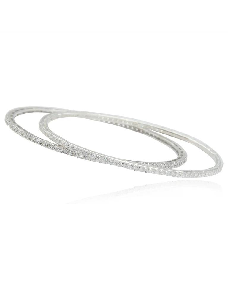 Silver Zircon Bangle : U080SG008LB0737