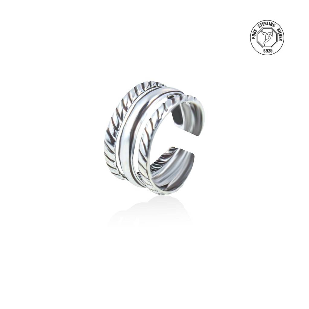 Zarqa Twist Silver Toe Rings : TRTOBJX0032