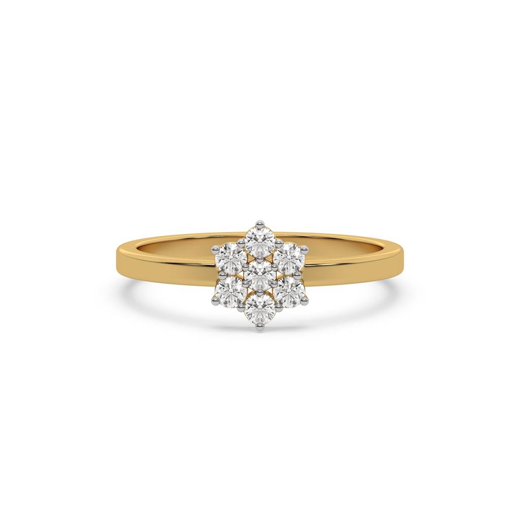 0.28Ct Lab Grown Diamond Ring In 18Kt Gold Vermeil : LLRG0097