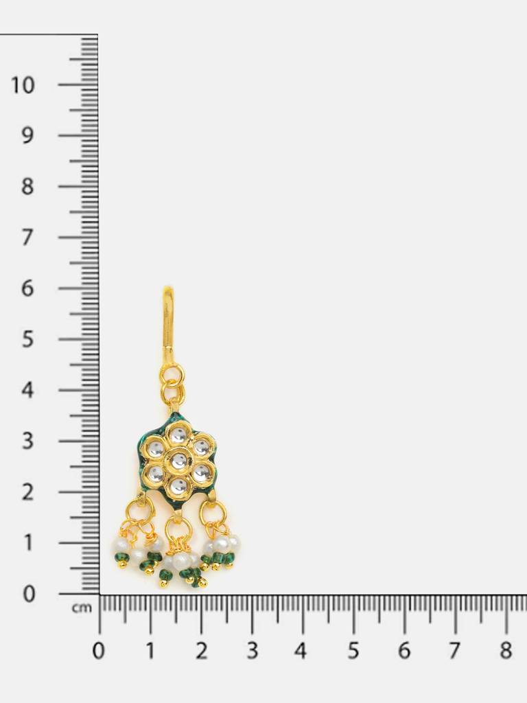 Ruby Raang Hair Brooch With Flower Kundan Pearl : RRKDEC25-28