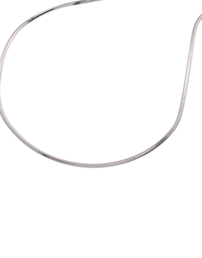 Classic Round Snake Sterling Silver Anklet : AK-10025-1-R