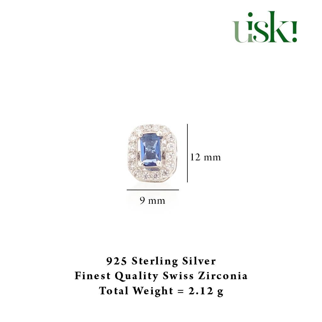 Iski Uski 925 Sterling Silver Shivi Sapphire Drop Earrings