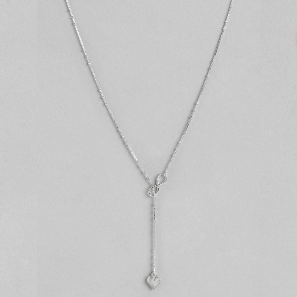 Infinity-Heart 925 Sterling Silver Necklace : NL-30172
