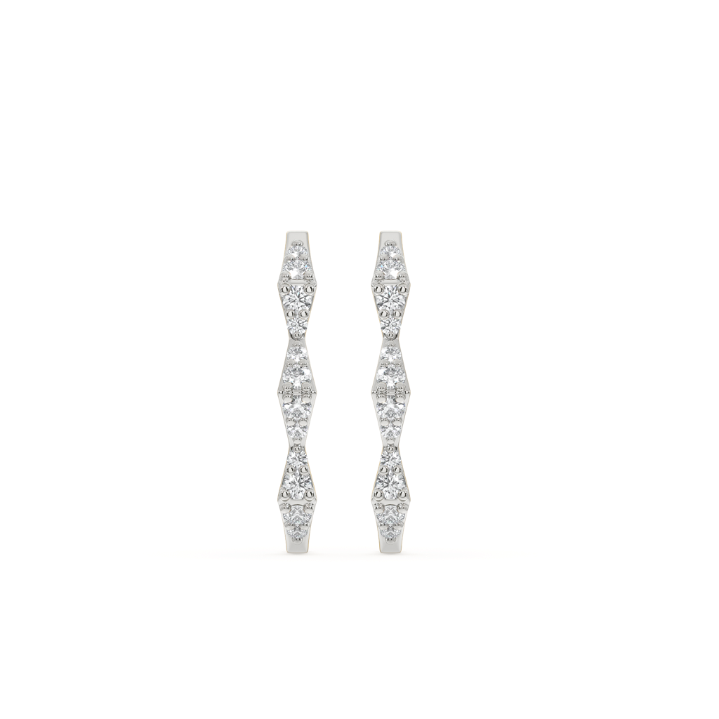 Radiance Edge - Lab Diamond Hoop Earrings : LLER0098