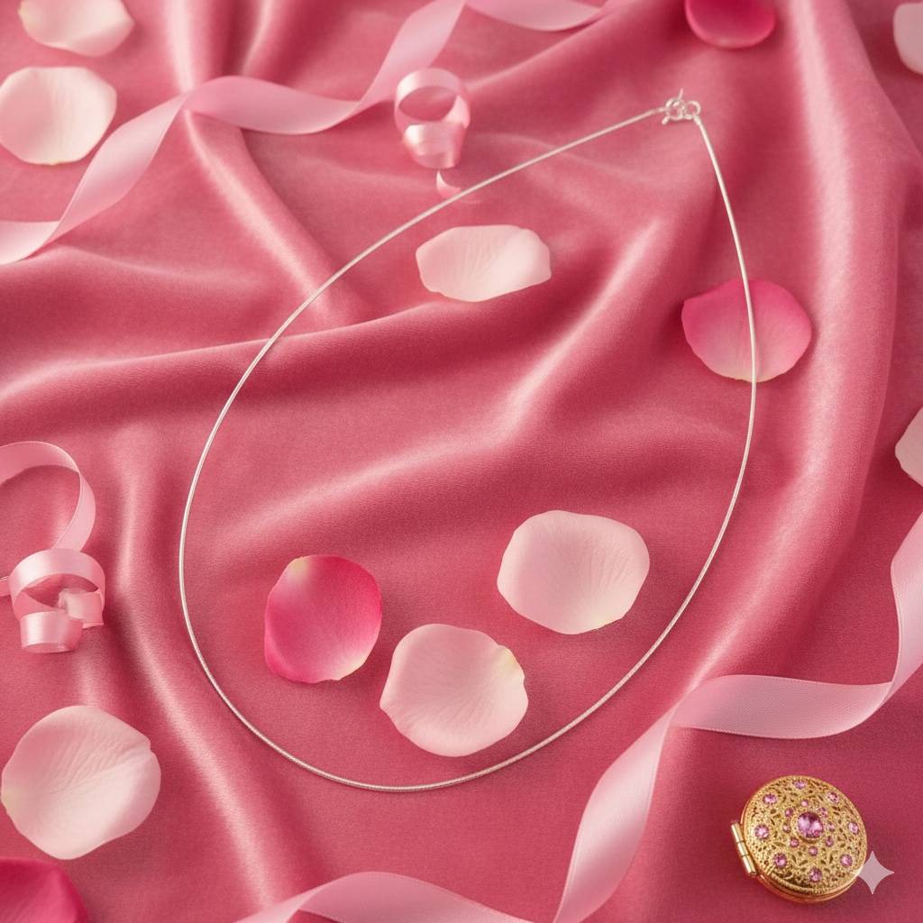 925 Pure Silver Minimalist Neck Chain : CH1011