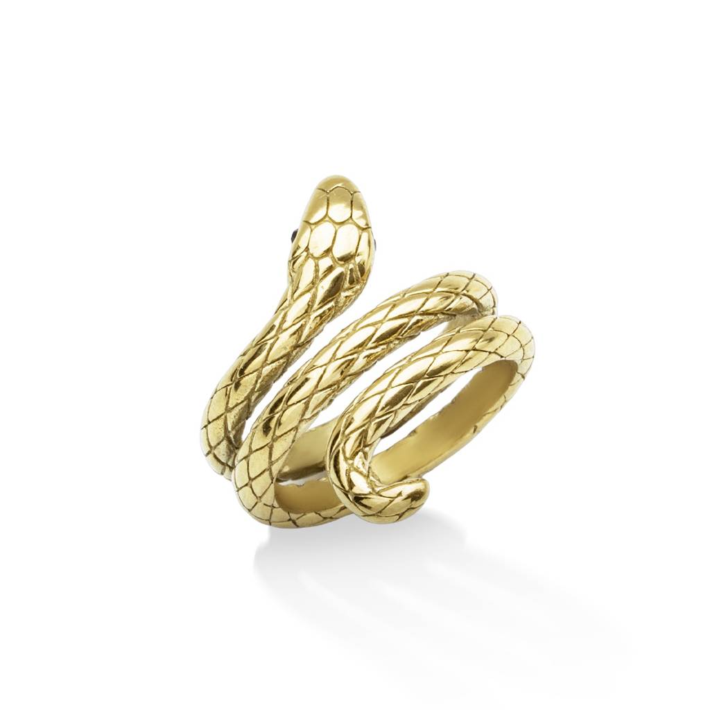 Coiled Serpent Wrap Ring For Women - Waterproof & Anti-Tarnish : RG0262-8
