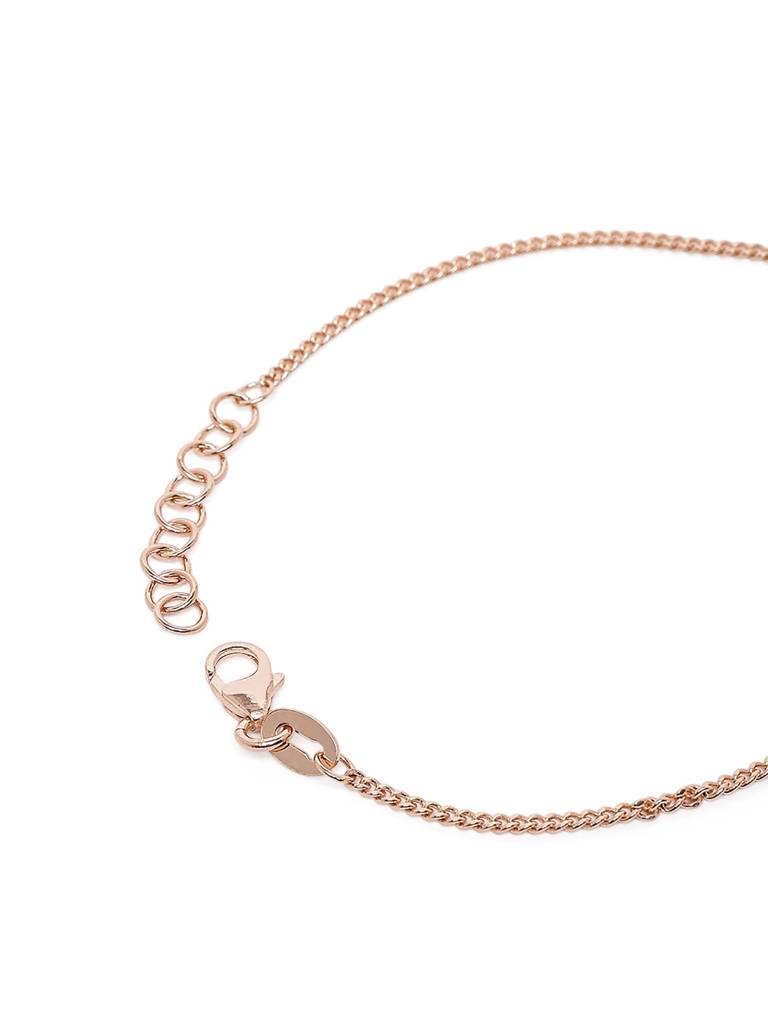 18Kt Rose Gold Plated Cz Tree Of Life Charm Bracelet : FJB5905