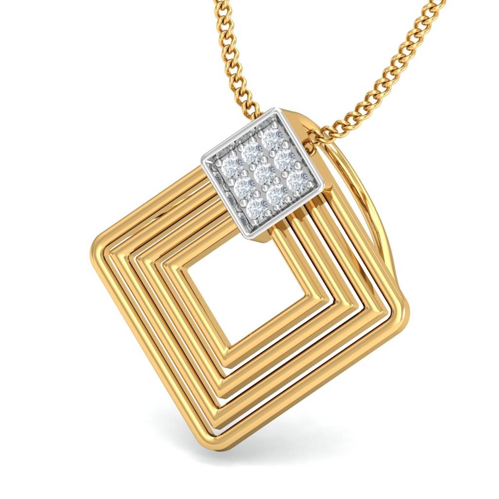 9K Yellow Gold Modern Gold Rakhi Pendant : RA2005_9K