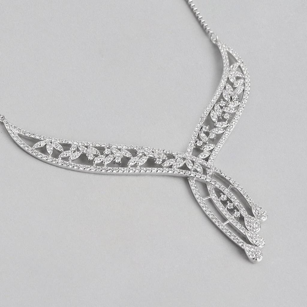 Waterfall 925 Silver Necklace : NL-30084