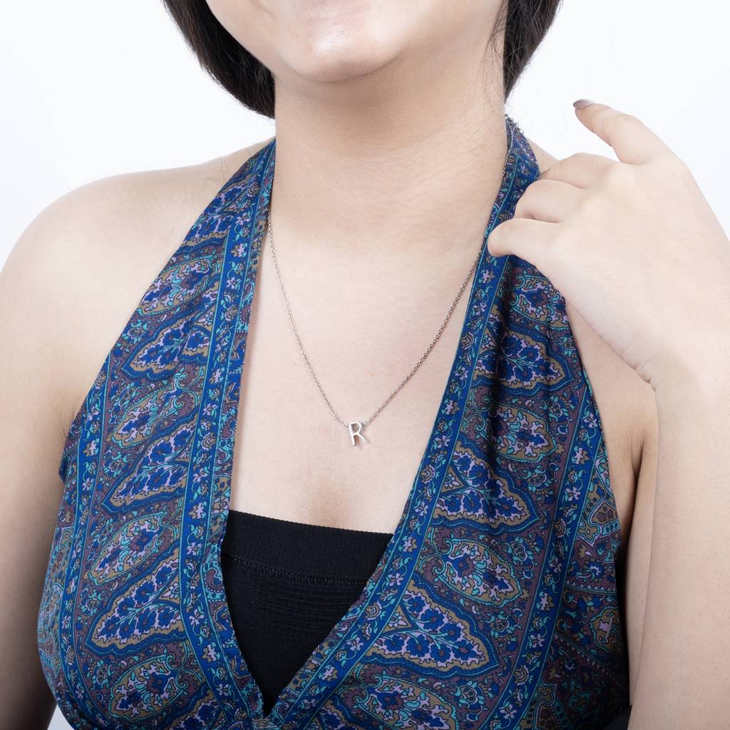 Radiant R Initial Necklace : IIN179