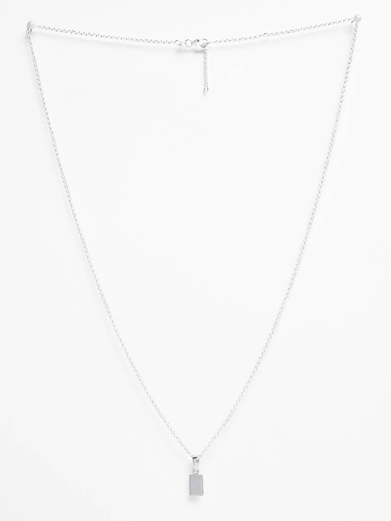 925 Silver Platinum Plated Isidor Men Pendant Necklace With Chain Gift For Men & Boys : CSMNP2