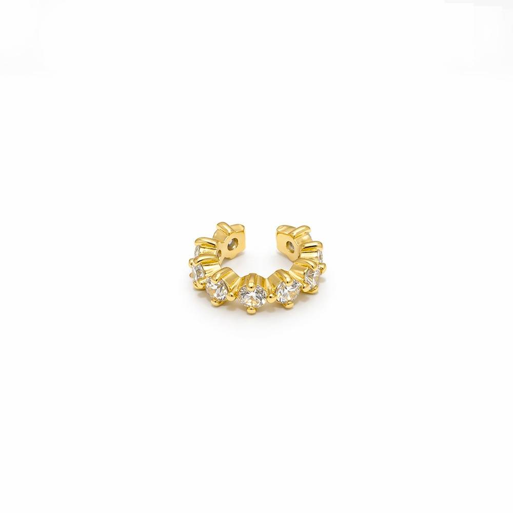 Women 18K Gold-Plated Cz Studded Classic Eternity Ear Cuff : 1011292