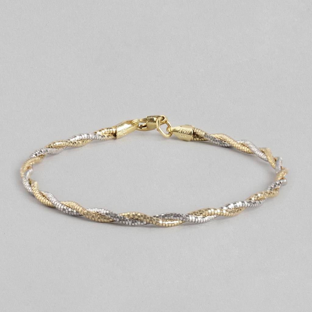 Radiant Harmony Dual Tone 925 Sterling Silver Bracelet : BR-80051