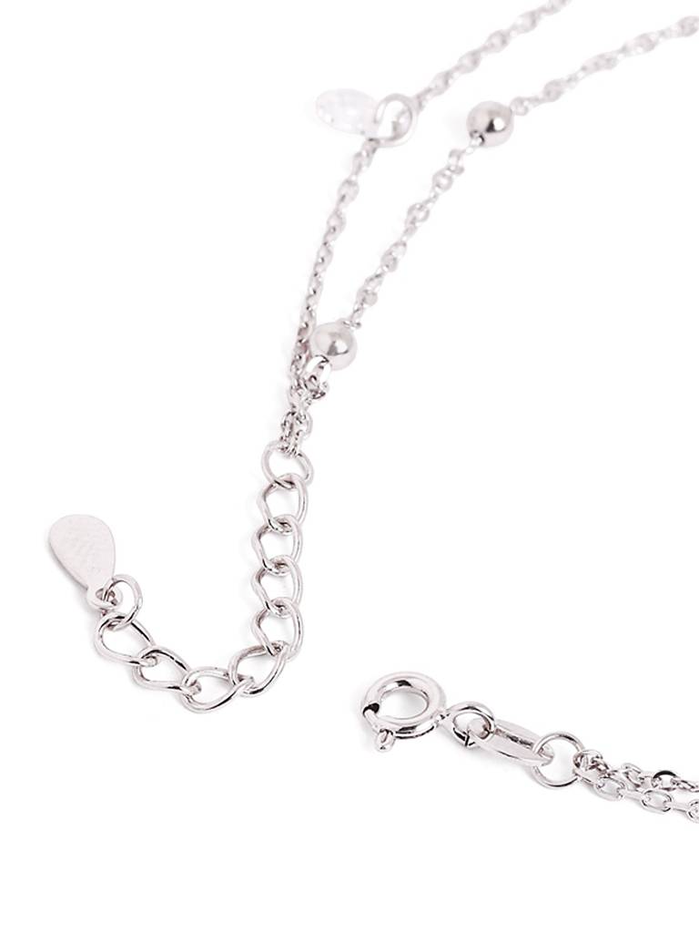 Silver Infinity Sparkling Drop Anklet : WAN00031