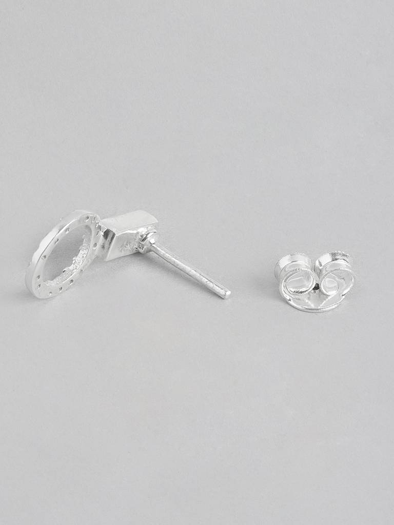 92.5 Silver Round Zircon Stud Earrings : 92.5 Silver Round Zircon Stud Earrings : 92.5 Silver Round Zircon Stud Earrings