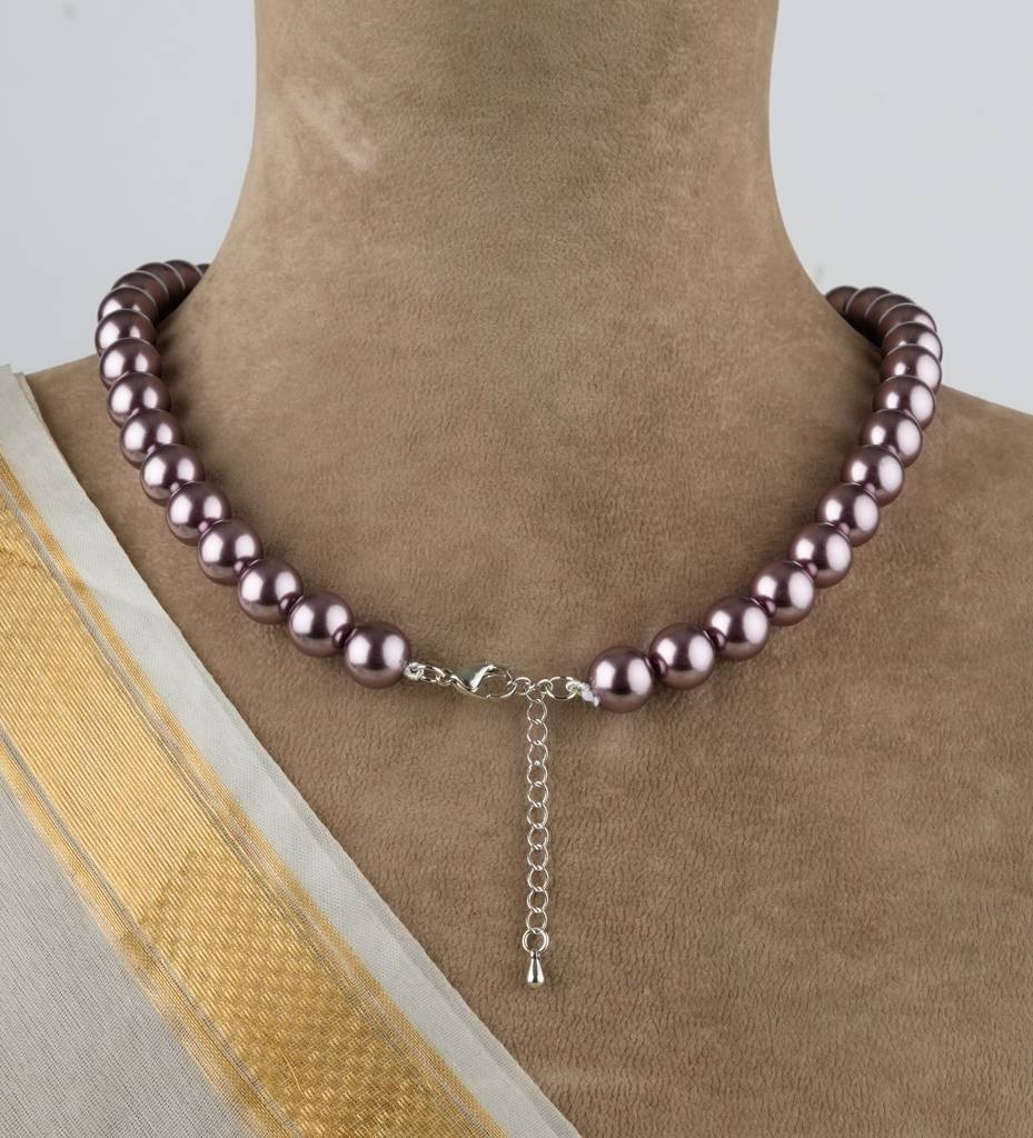 Dove Coloured Pearls Necklace Set : PRMBS15