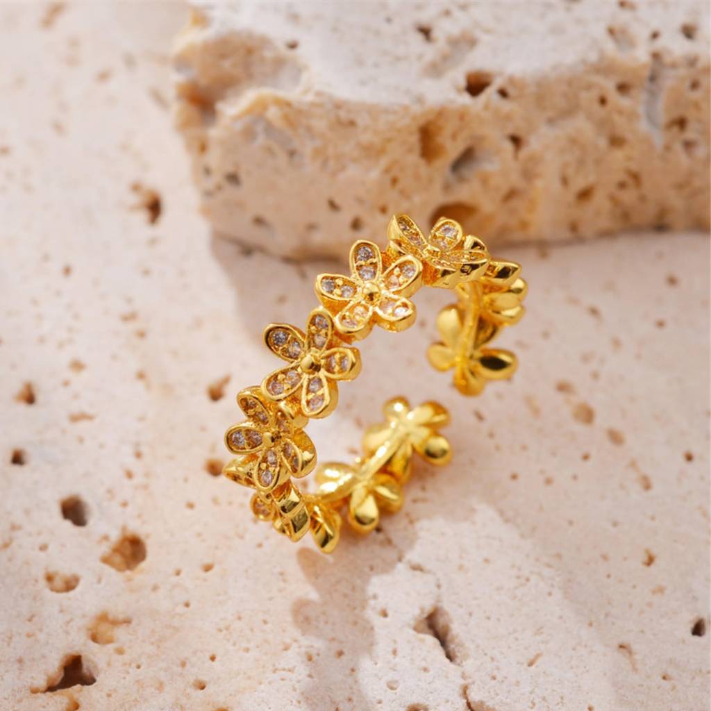 Daisy Flower Diamond Ring : RG_CU_Daisy_gld