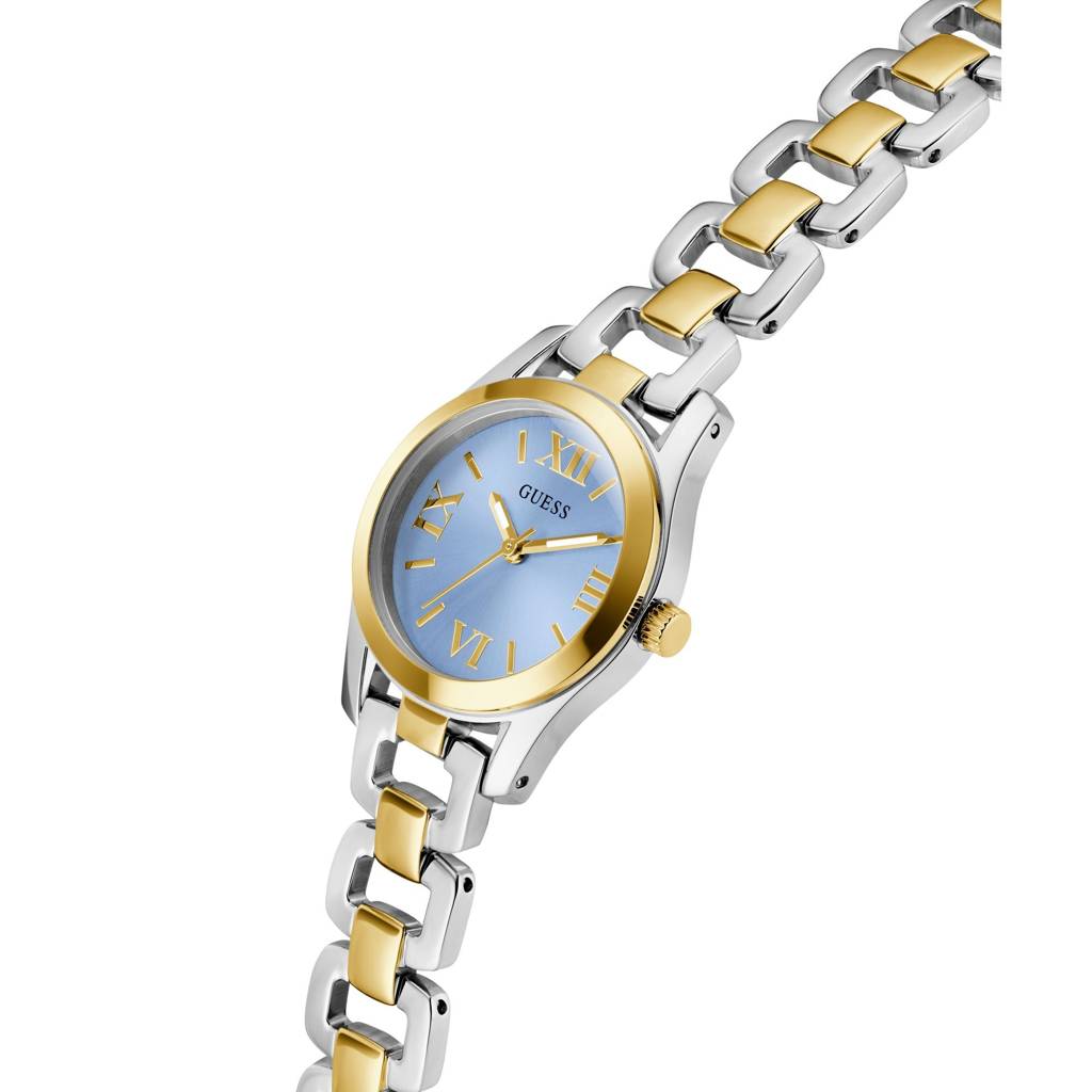 Guess Round 28Mm Ice Blue Dial Analog Women Watch - Gw0927L3 : GW0927L3