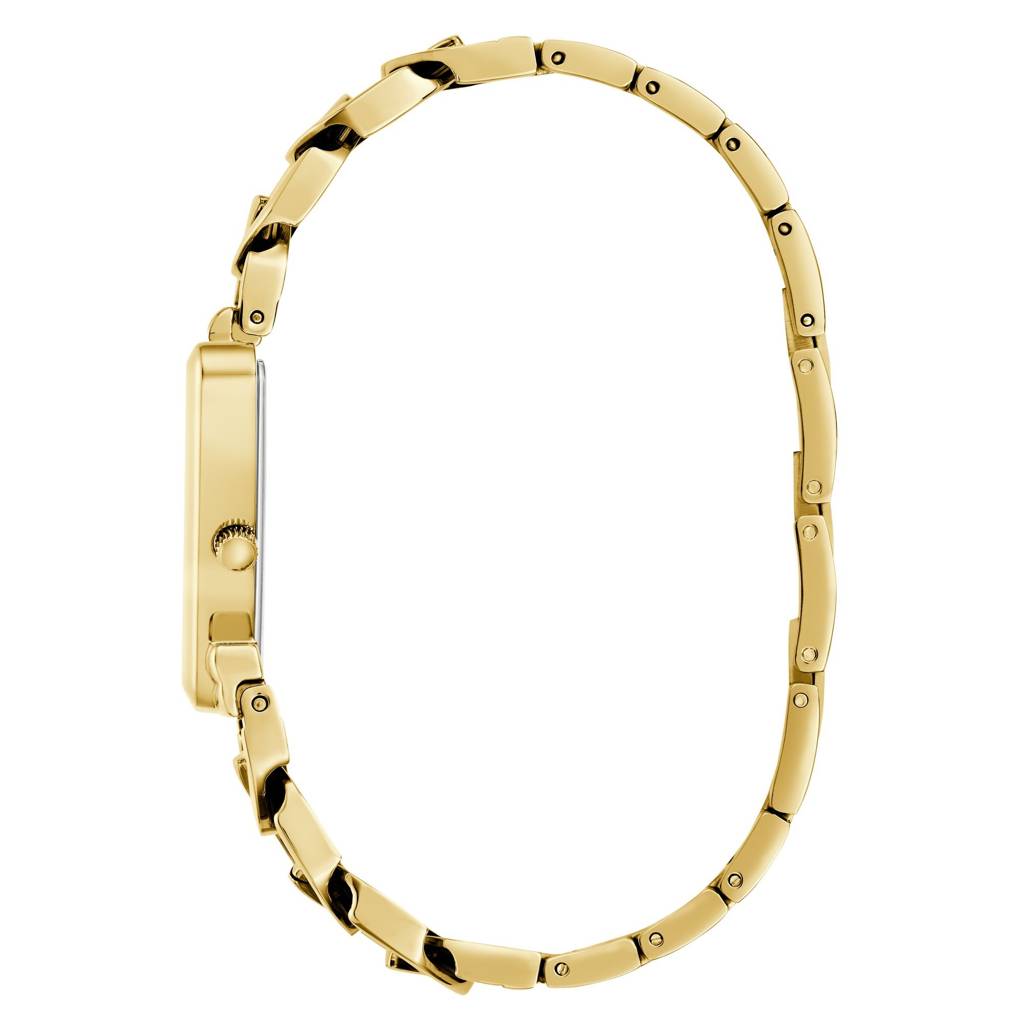 Guess Asymmetrical 34Mm Champagne Dial Analog Women Watch - Gw0859L2 : GW0859L2