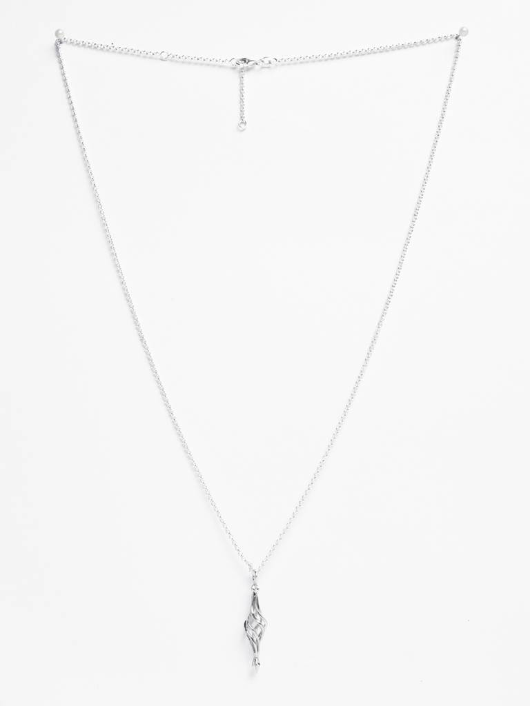 925 Silver Platinum Plated Marzell Men Pendant Necklace With Chain Gift For Men & Boys : CSMNP1