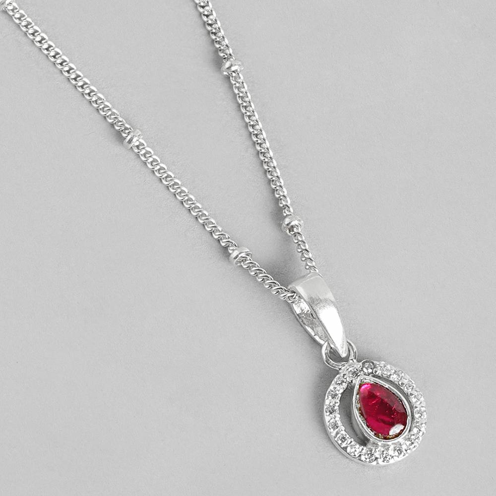92.5 Silver Girdle Red Kundan Necklace : 92.5 Silver Girdle Red Kundan Necklace : 92.5 Silver Girdle Red Kundan Necklace