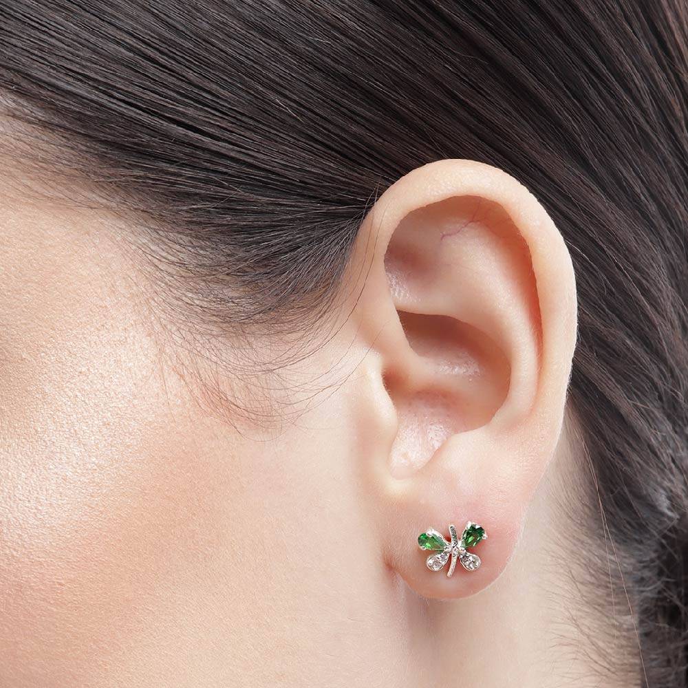 Silver 92.5 Green Studs : Silver 92.5 Green Studs : Silver 92.5 Green Studs : Silver 92.5 Green Studs : Z125SG002N043