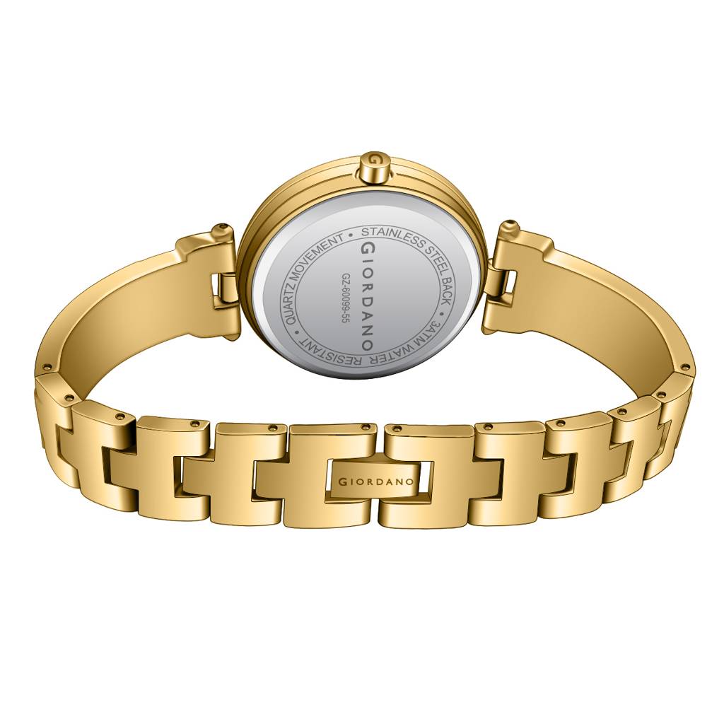 Giordano Designer Analog Watch For Women Â Glossy Round Dial & Bracelet Style Stainless Steel Strap-Gz-60099 : GZ-60099-55