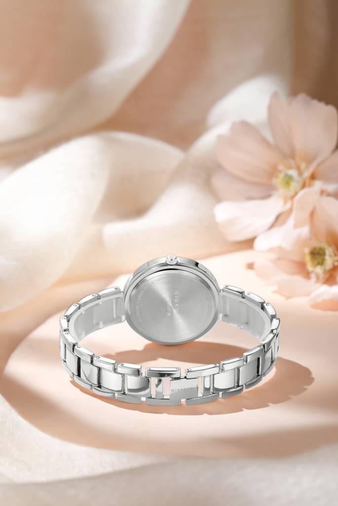 Giordano Eleganza Collection Analog Watch For Women With Crystal-Studded Strap & Diamond Indices - A2037 : A2037-11