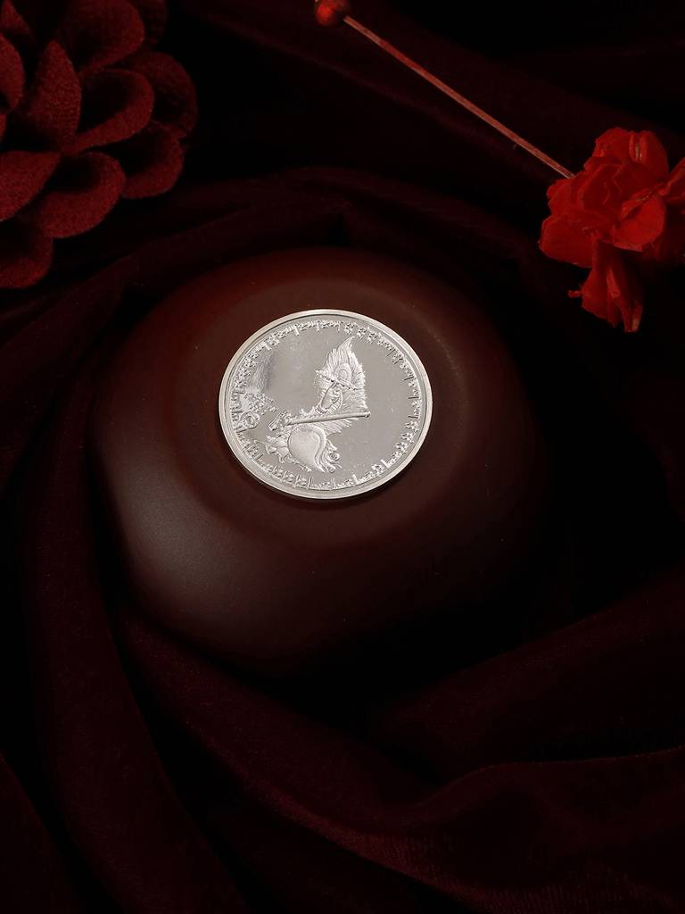 Enchanting Radha Krishna 10 Gram  999 Silver Coin : SJSC5013
