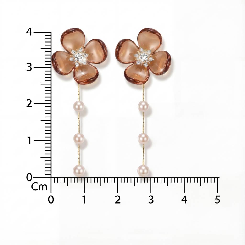 Korean Crimson Floral Drops : YUFSER262