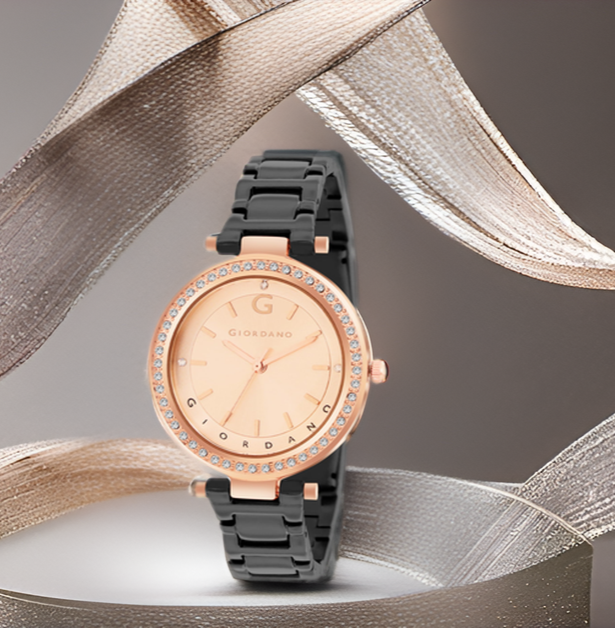 Analog Wrist Watch For Women | Stylish Metal Strap With Water Resistant 3 Hand Mechanism For Girls & Ladies To Co : GD-4212-55