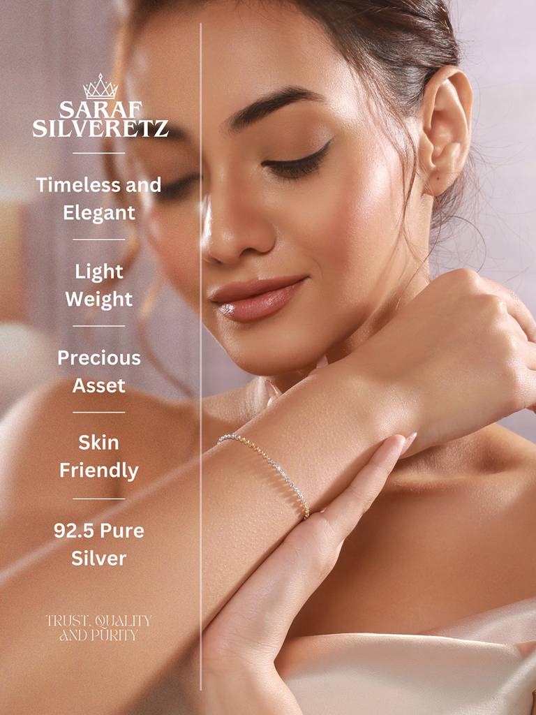 925 Sterling Rhodium Plated Designer Italian Finish Wraparound Adjustable Bracelet : AGBR5195