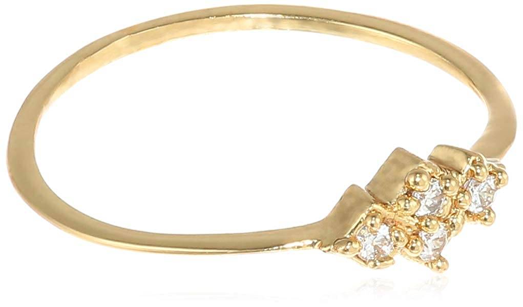 Estele Gold Plated Combo Pendant Set, Bracelet, Ring With White Crystal For Women : Combo-124NKERBRRN