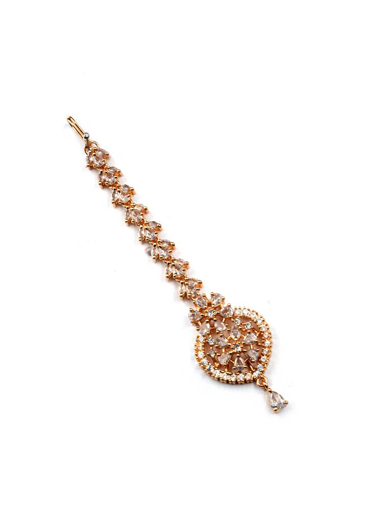 Ad & Cz Maangtikka Â Perfect For Weddings & Parties : ADMT01RG