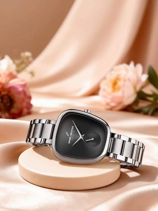 Daniel Hechter Madeleine Collection Luxury Watch For Women - Oval Shaped Gloss Dial With Sub Second And Stainless : DHW2014-11