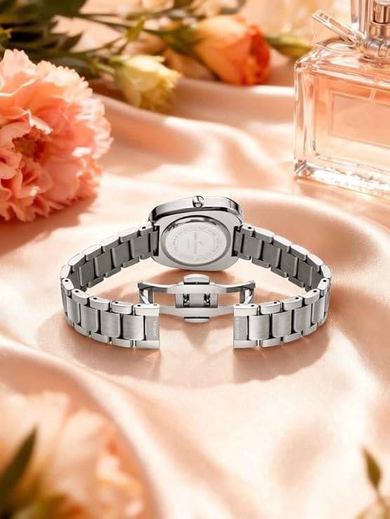 Daniel Hechter Madeleine Collection Luxury Watch For Women - Oval Shaped Gloss Dial With Sub Second And Stainless : DHW2014-11