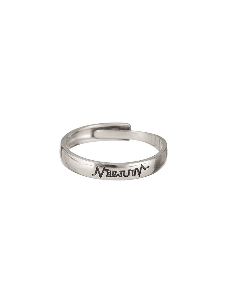 925 Sterling Silver Rhodium Plated Dailywear Adjustable Band Finger Rings : AGRG5204