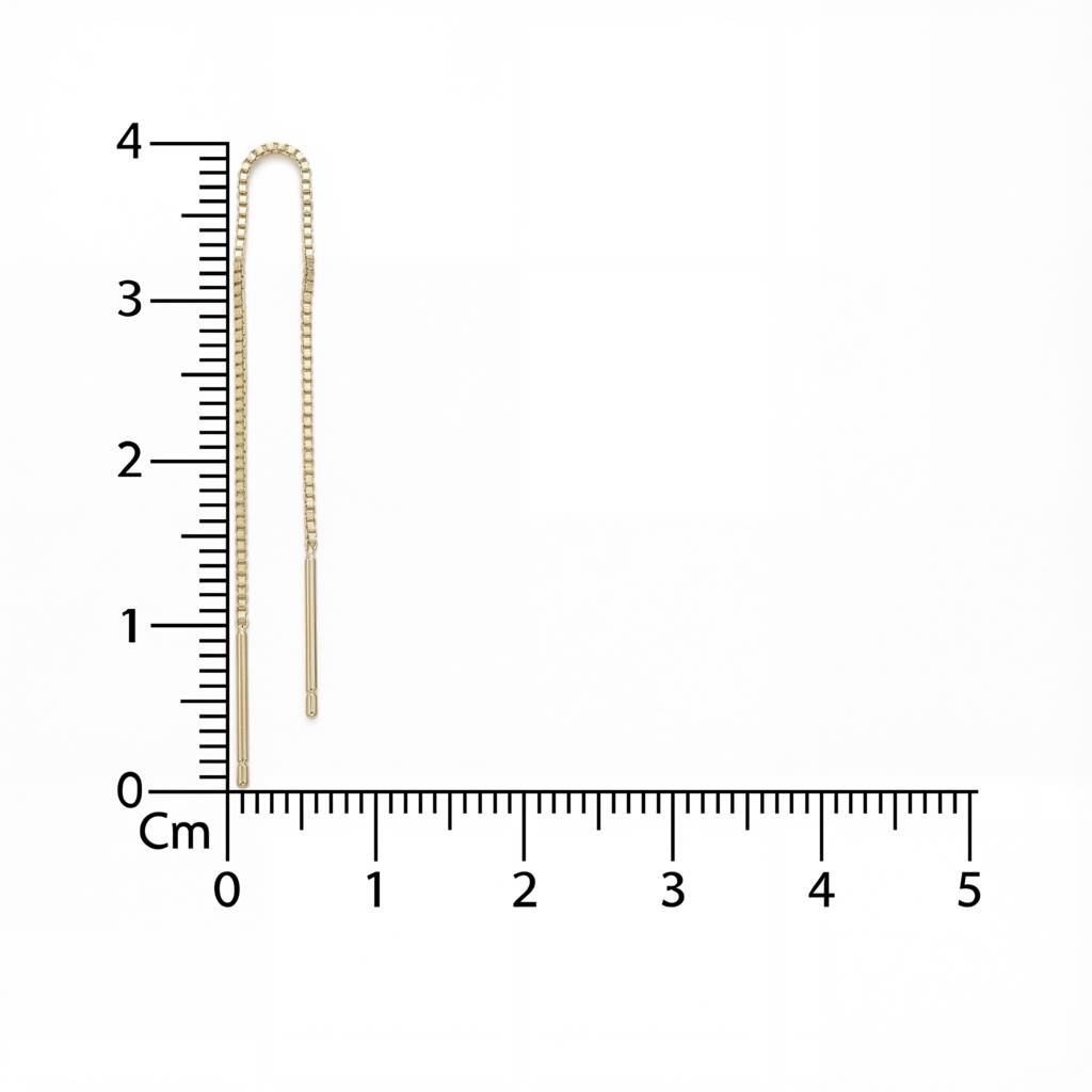 Korean Parallel Gold Threader Earrings : YUFSER268