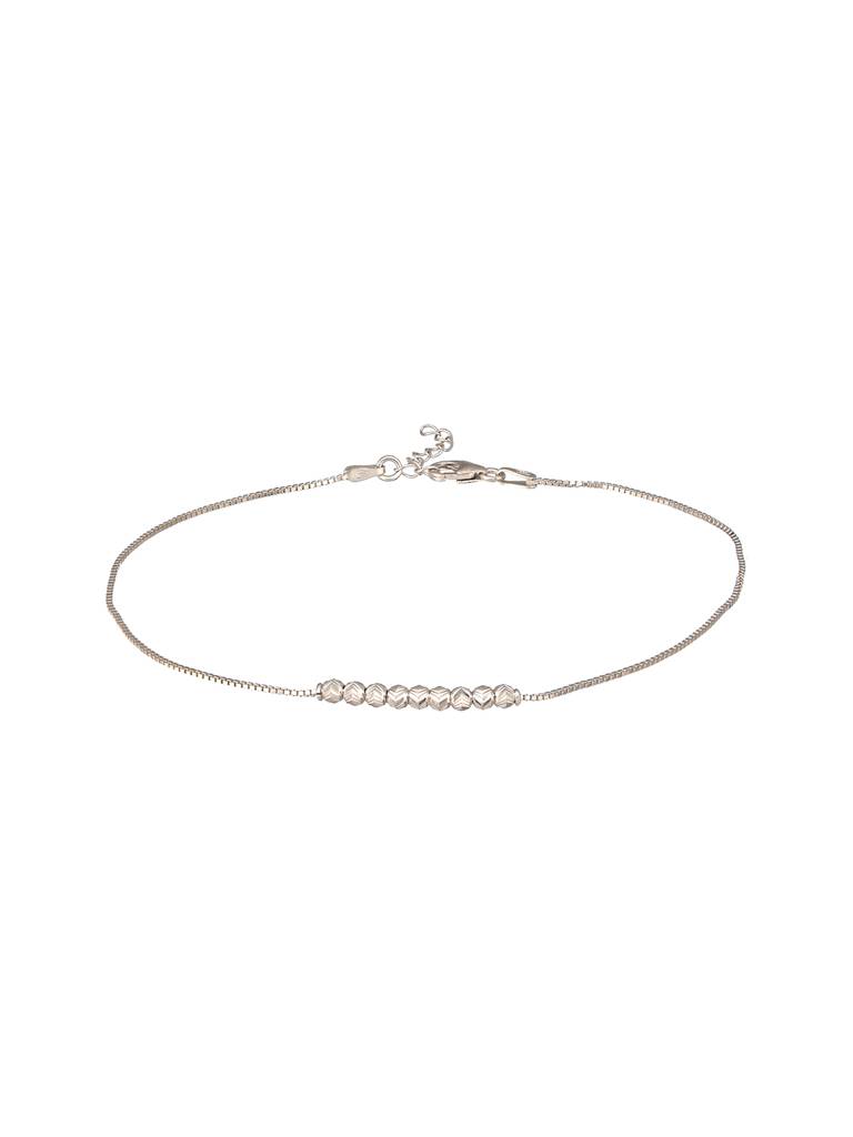 925 Silver Snake Chain Payal Anklet : AGPL5254