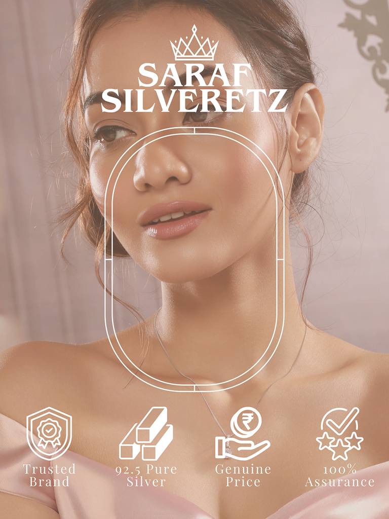 925 Sterling Silver Rhodium Plated Cubic Zirconia Solitaire Minimal Pendant Necklace & Chain : AGLK5280