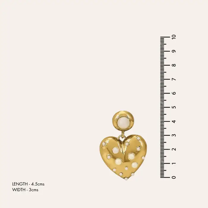 Tfc 18K Love Bump Gold Plated Dangler Earrings : 10046