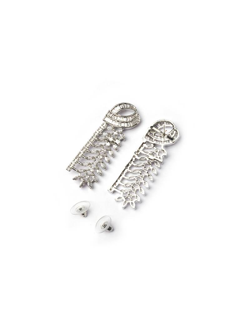 Handcrafted Silver Plated Cz-Ad Party Necklace Set : AD141