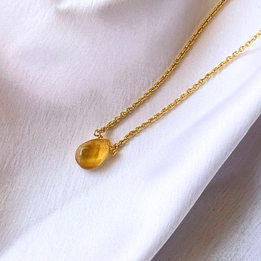Citrine Drop Necklace : EDN-CTR