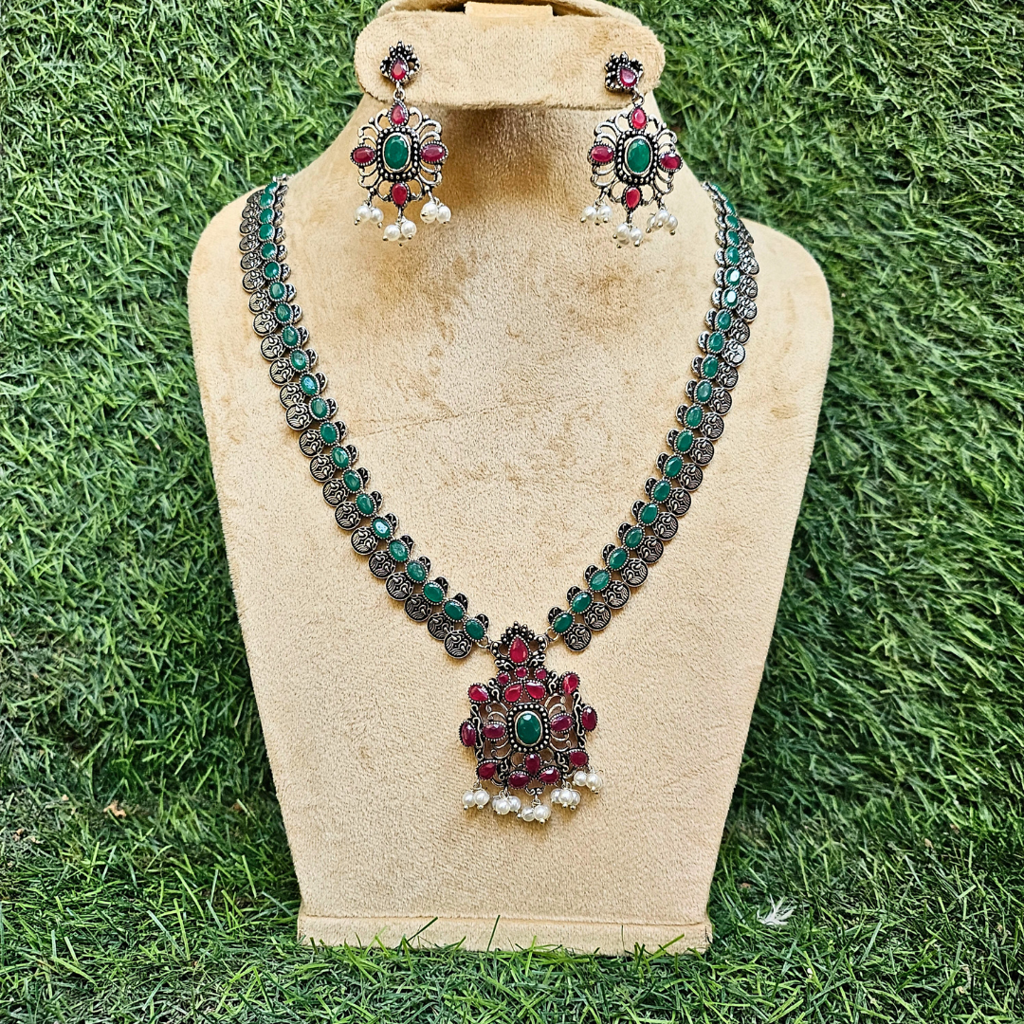 Heritage Jadau Silver Necklace : NL012