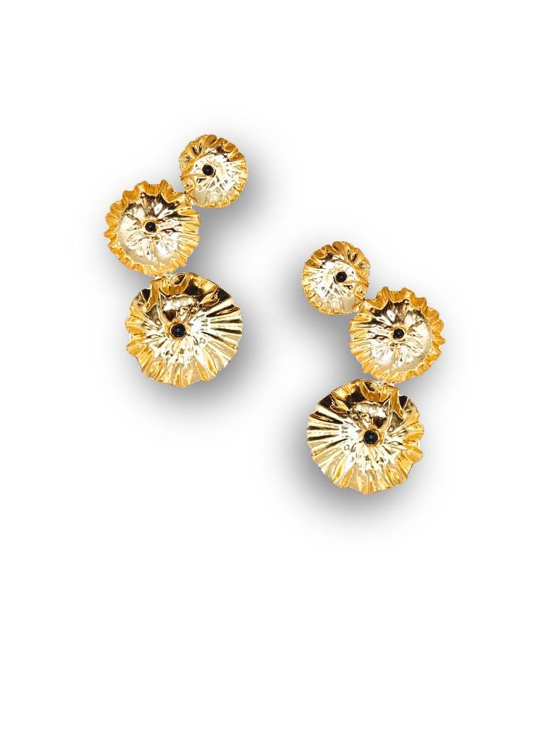 Gulkari Brass Earrings For Women 18K Gold Plated Handmade : BJV053