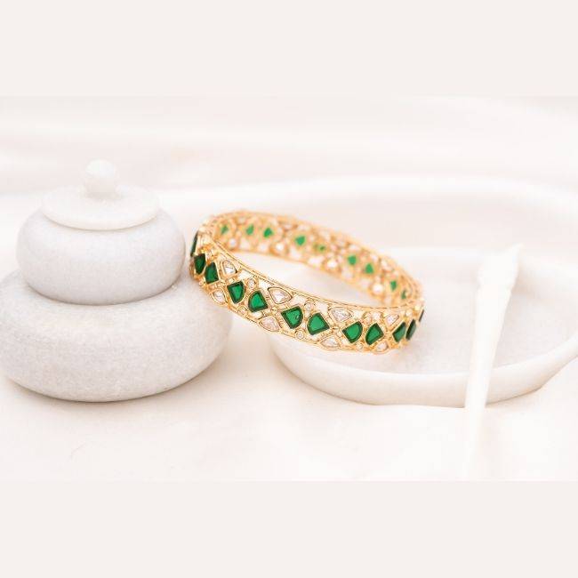 Aseem Green Bangle : PA-2540